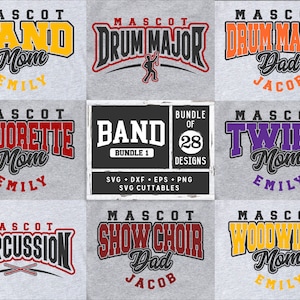 Band Template svg Bundle 1  Cut File - Bandk svg - Marching Band - svg - eps - dxf - png - Silhouette - Cricut - Digital File