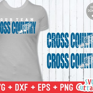 Cross Country svg - Cross Country Cut File - dxf - eps - svg - png - Distressed - Grunge - Silhouette - Cricut Cut File - Digital File