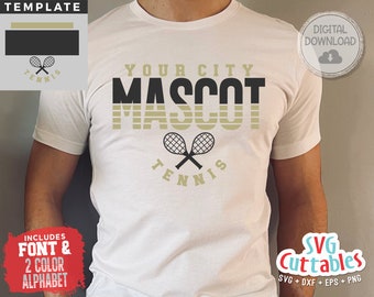 Tennis svg - Tennis Cut File - Tennis Template 0022 - Tennis Mom - svg - eps - dxf - Silhouette - Cricut Cut File - Digital Download
