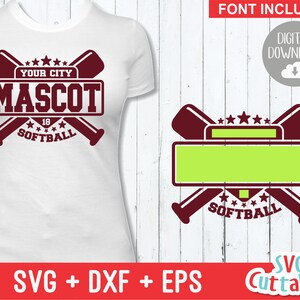Softball svg, Softball Team Vorlage, 003, svg, eps, dxf, svg vorlage, svg cuttables, Silhouette Datei, Cricut geschnitten Datei, digitaler download