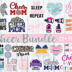 Cheer Bundle svg - Cheerleader - dxf - eps - Cheerleading - Megaphone - Cheer Mom - Dad - Cut File - Silhouette - Cricut - Digital Download