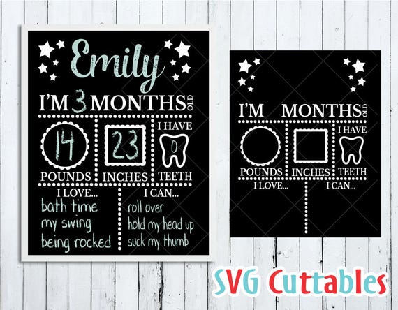 Download Baby Milestone Board Svg Milestone Svg Baby Svg Dxf Eps Etsy