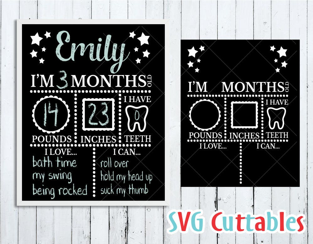 Download Baby Milestone Board Svg Milestone Svg Baby Svg Dxf Eps Etsy