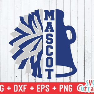 Cheer svg - Megaphone svg - Pom Pom - Cheer Cone svg - eps - dxf - png - Cheerleader svg - Cut File - Silhouette - Cricut - Fichier numérique