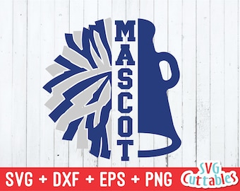 Cheer svg - Megaphone svg - Pom Pom - Cheer Cone svg - eps - dxf - png - Cheerleader svg - Cut File - Silhouette - Cricut - Digital File