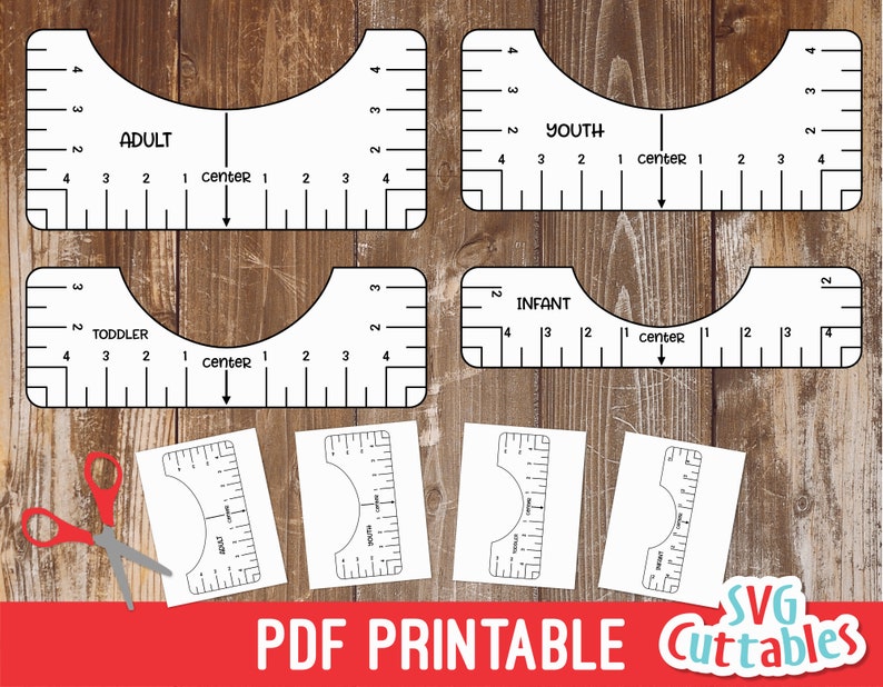 T Shirt Alignment Tool Printable Pdf Printable Digital