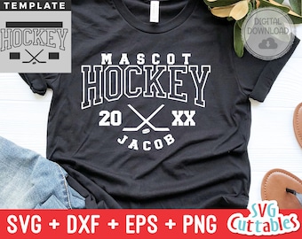 Hockey svg - Hockey Cut File - Hockey Template 003 - svg - eps - dxf - Hockey Team - Silhouette - Cricut Cut File - Digital File