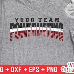 Powerlifting Template svg Cut File - Powerlifting svg - Template 002 - svg - eps - dxf - png - Silhouette - Cricut - Digital File
