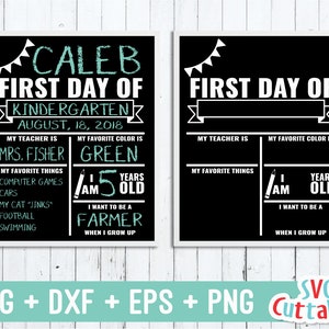 First Day of School svg - Last Day of School - dxf - eps - png -  Chalkboard svg - Silhouette File, Cricut Cut File, Digital Download