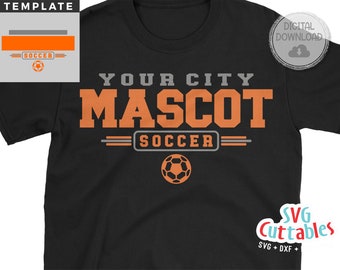 Soccer Template svg Cut File - Soccer svg - Soccer Team - Soccer Template 0016 - svg - eps - dxf - png - Silhouette - Cricut - Digital File