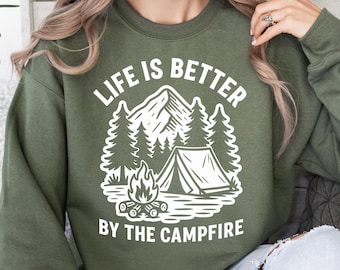 Camping svg - Życie jest lepsze przy ognisku - Zabawny kemping SVG - Projekt koszulki - Plik do cięcia - svg - png - Sylwetka - Cricut
