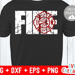 Firefighter svg - Firefighter Cut File - svg - dxf - eps - png - Silhouette- Cricut File - Digital Cut File