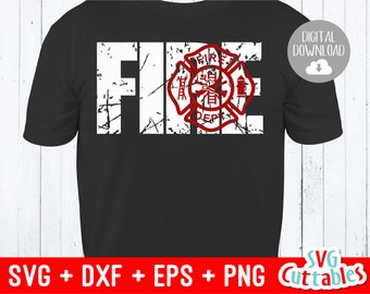 Firefighter svg - Firefighter Cut File - svg - dxf - eps - png - Silhouette- Cricut File - Digital Cut File