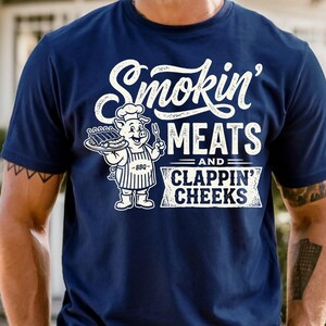 Smokin Meats SVG PNG, Funny BBQ Shirt Design, Grill Cut File, Cookout Graphic image 15