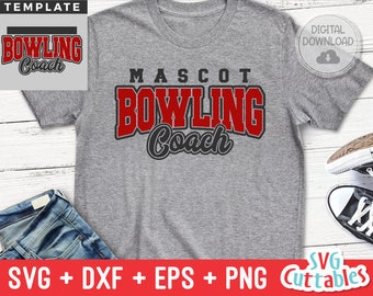 Bowling svg - Plantilla de entrenador de bolos 003- svg - dxf - eps - Bowling svg - Silueta - Cricut - Descarga digital