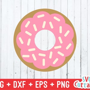 Donut svg - Donut Cut File - Donut with Sprinkles - Clip Art - Cut File - svg - dxf - eps - png - Silhouette - Cricut