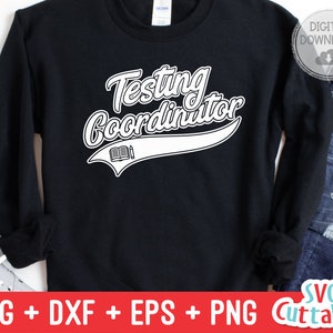 Testing Coordinator svg - Teacher svg - Occupation - Swoosh - svg - dxf - eps - png - Cut File - Silhouette - Cricut - Digital Download