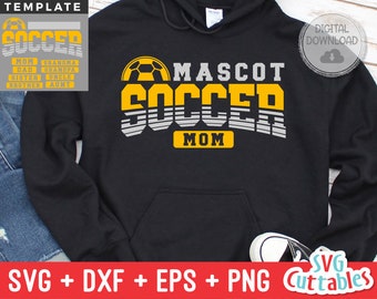 Soccer Template svg Cut File - Soccer svg - Soccer Team - Soccer Template 0029 - svg - eps - dxf - png - Silhouette - Cricut - Digital File