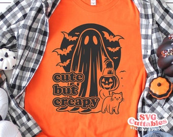 Cute But Creapy svg - Halloween - svg - dxf - eps - png - Funny Halloween Shirt SVG - Silhouette - Cricut Cut File - Digital Download