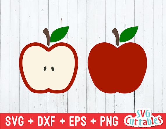 Download Apple Svg Apple Cut File Apple Half Teacher Svg Svg Etsy