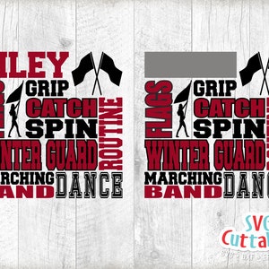 Winter Guard svg - Color Guard Subway Art - svg - dxf - eps - png - Cut File - Template - Silhouette -  Cricut - Digital Download