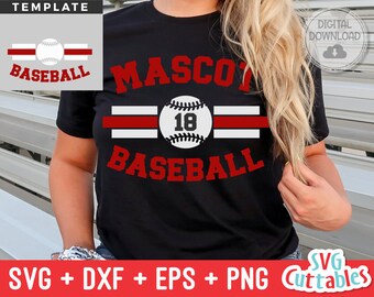 Baseball svg - Baseball Template - svg - eps - dxf - png - Silhouette -  Cricut Cut File - 0034 - Baseball Team - Digital File