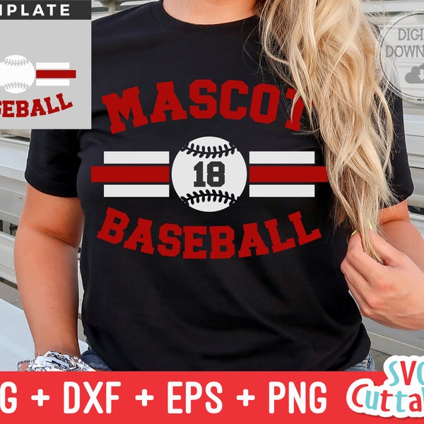 Baseball svg - Baseball Template - svg - eps - dxf - png - Silhouette -  Cricut Cut File - 0034 - Baseball Team - Digital File