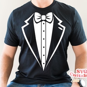 Tuxedo Tee svg - chemise drôle svg - fichier de coupe drôle - svg - dxf - eps - png - Silhouette - Cricut - fichier numérique