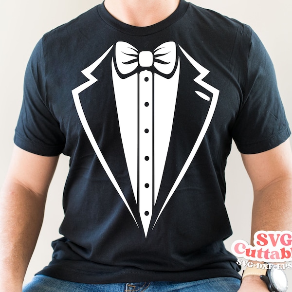 Tuxedo Tee svg - Funny Shirt svg - Funny Cut File  - svg - dxf - eps - png - Silhouette - Cricut - Digital File