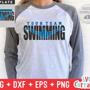 Natation svg - Swim Cut File - Swim Template 004 - svg - eps - dxf - png - Silhouette - Cricut Cut File - Téléchargement numérique