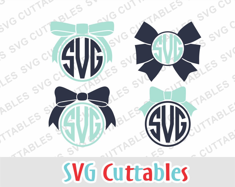 Download Bow svg Bow Monogram Frame Cheer Bow Monogram svg monogram ...