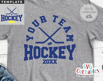 Hockey svg - Hockey Cut File - Hockey Template 0028 - svg - eps - dxf - Hockey Team - Silhouette - Cricut Cut File - Digital File