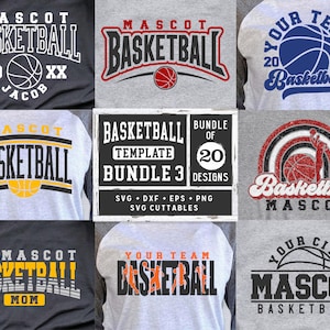 Basketball Bundle SVG - Vorlage Bundle 3 - svg - eps - dxf - Basketball svg - Team - Silhouette - Cricut Cut Datei - svg Datei - Digitale Datei