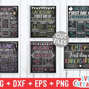 Paquete svg del primer día de clases - Último día de clases - svg - eps - dxf - png - Star svg - Cortar archivo - Silueta - Cricut - Descarga digital