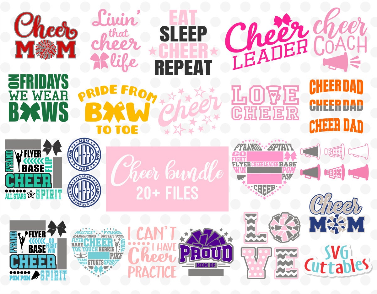 Download Cheer Bundle svg Cheerleader dxf eps Cheerleading | Etsy
