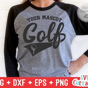 Golf svg geschnitten Datei - Golf Team - Golf Template 005 - svg - eps - dxf - png - beunruhigt - Silhouette - Cricut - digitaler Download