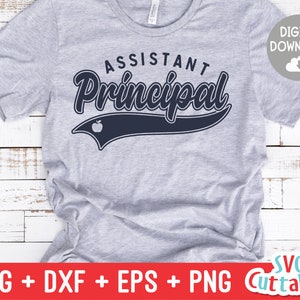 Assistant Principal svg - Principal Cut File - Swoosh - svg - dxf - eps - png - Cut File - Silhouette - Cricut - Descarga Digital