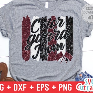 Color Guard Mom svg - Color Guard - svg - dxf - eps - png - Brush Strokes - Cut File - Silhouette -  Cricut - Digital Download