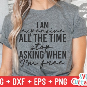 I Am Expensive All The Time svg - Funny Cut File - Sassy svg - svg - dxf - eps - png - Silhouette - Cricut - Digital File