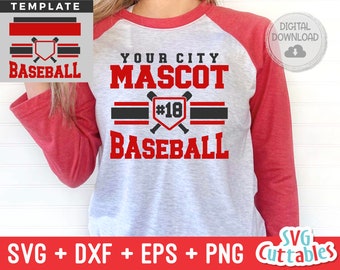 Baseball svg - Baseball Template 0038- svg - eps - dxf - png - Silhouette -  Cricut Cut File - Baseball Team - Digital File