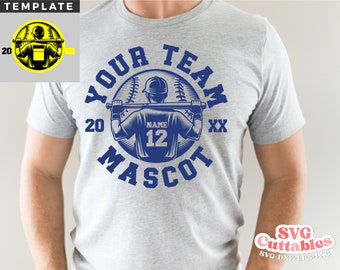 Baseball svg - Baseball Template - svg - eps - dxf - png - Silhouette -  Cricut Cut File - 0068 - Baseball Team - Digital File