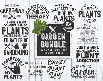 Gardening Bundle svg - Gardening Cut File - svg - dxf - eps - png - Garden Bundle- Hobby - Silhouette - Cricut - Digital File