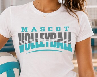 Volleyball svg - Volleyball Cut File - Template 0037 - svg - eps - dxf - Volleyball Team - Silhouette - Cricut cut file, Digital download