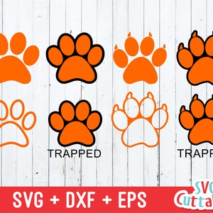 Paw Print svg, paw svg, paw print cut file, paw with claws, paw print cut file, dog paw svg, cat paw svg, Silhouette, Cricut cut file