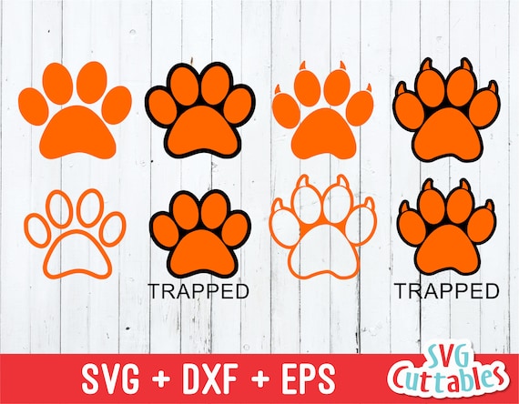 Paw Print svg, paw svg, paw print cut file, paw with claws, paw print cut file, dog paw svg, cat paw svg, Silhouette, Cricut cut file