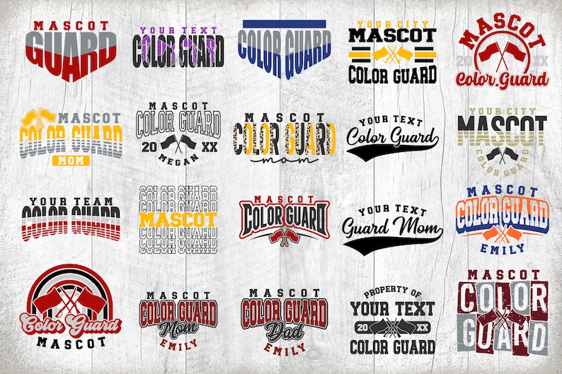 Color Guard Svg Bundle - Color Guard Template Bundle 1 - Svg - Dxf ...