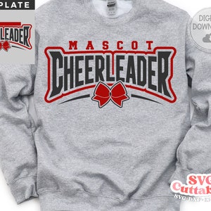 Cheer svg Cut File - Cheerleader - Cheer Template 0074 - svg - eps - dxf - Cheerleader - Megaphone - Silhouette - Cricut - Digital Download