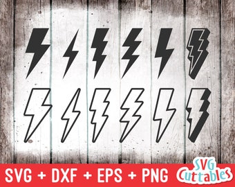 Lightening Bolt svg - Thunder Cut File - svg - dxf - eps - png - Silhouette - Cricut - Digital Download