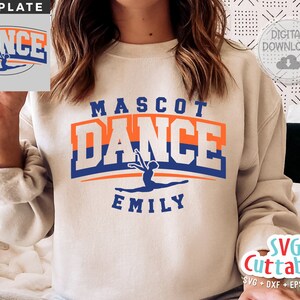 Dance svg Cut File - Dance Team - Dance Template 0033 - svg - eps - dxf - png - Silhouette - Cricut - Digital Download image 1