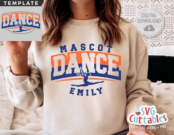 Dance svg Cut File - Dance Team - Dance Template 0033 - svg - eps - dxf - png - Silhouette - Cricut - Digital Download